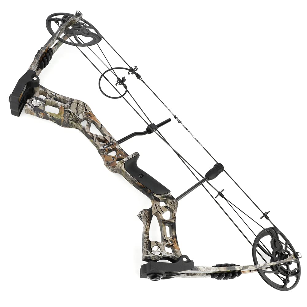 surwolf Archery Hunting Compound Bow Kit RTH 30-70 LBS Draw Length 23.5"-31", IBO 325FPS, Target Shooting Bow with Accessories for Bowfishing Archery Hunting (Camo Kit PRO)