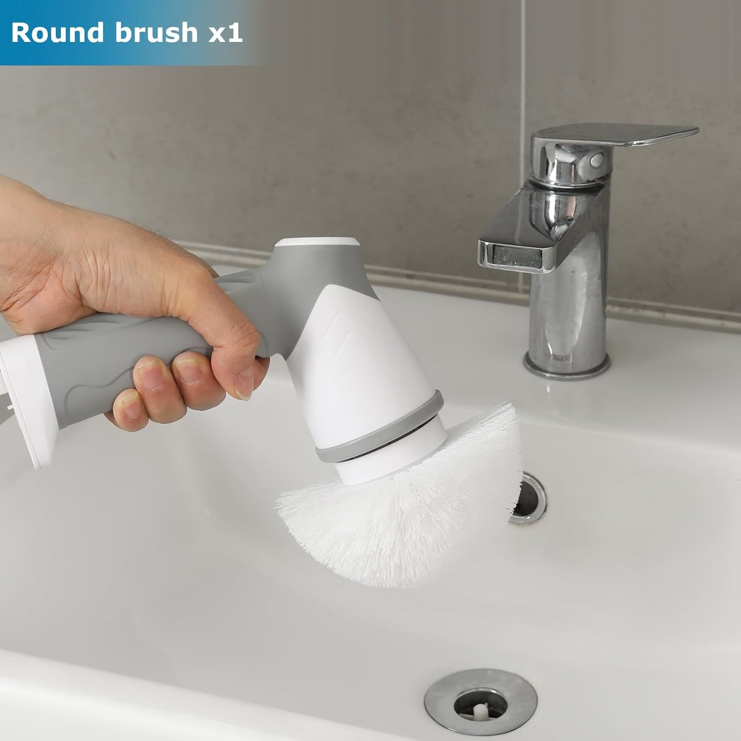 Replaceable Brush Heads Set for Model ECB 881, 7 Pcs, Kecoreay Power Shower Scrubber Replacement Heads