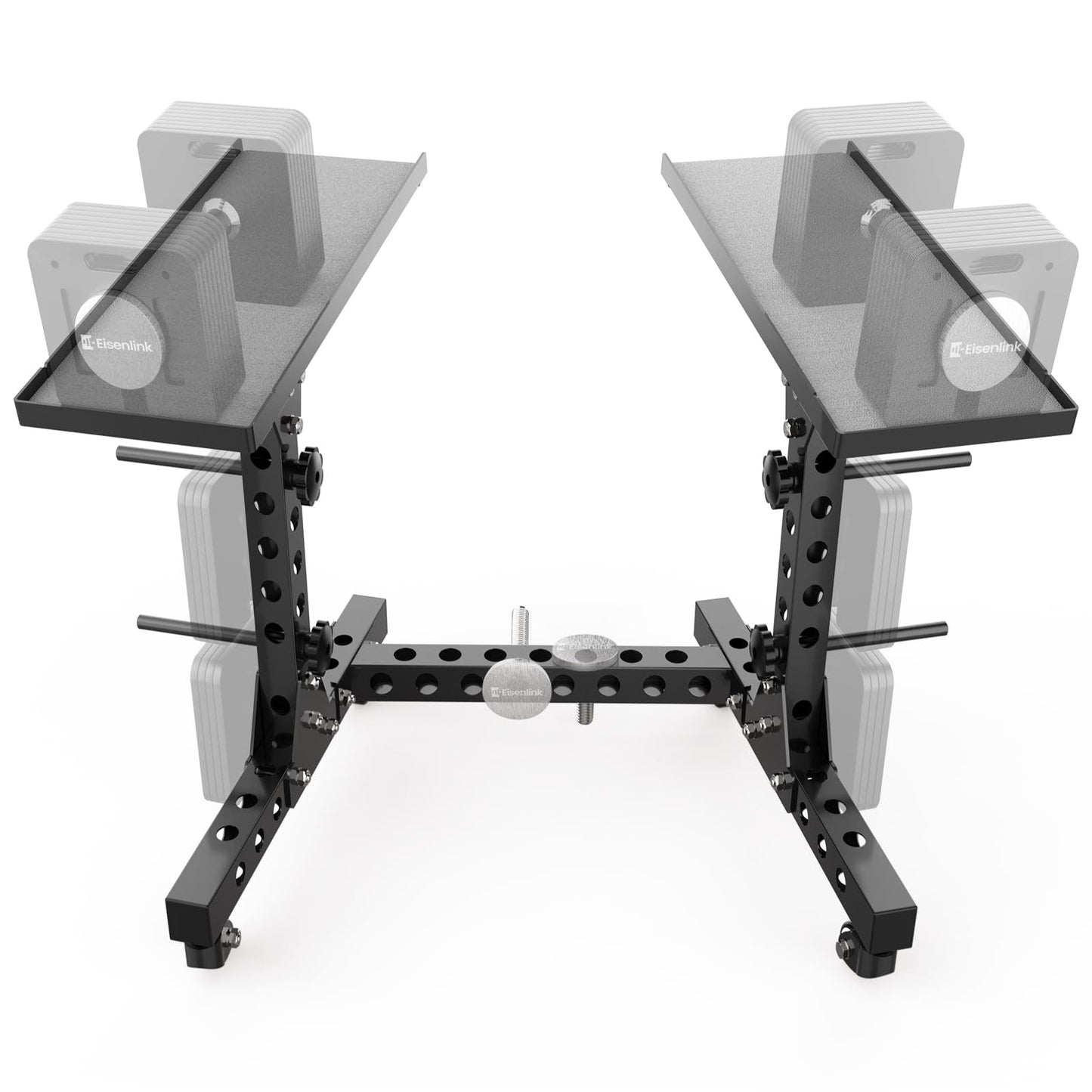 Eisenlink Adjustable Dumbbell Rack & Weight Rack, Holds 440 lbs, Space Saving Design for Home Gym Organization (High Rack)