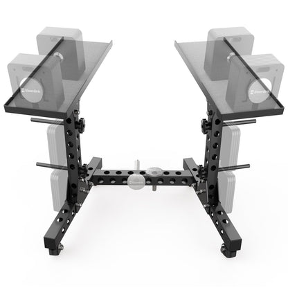 Eisenlink Adjustable Dumbbell Rack & Weight Rack, Holds 440 lbs, Space Saving Design for Home Gym Organization (High Rack)