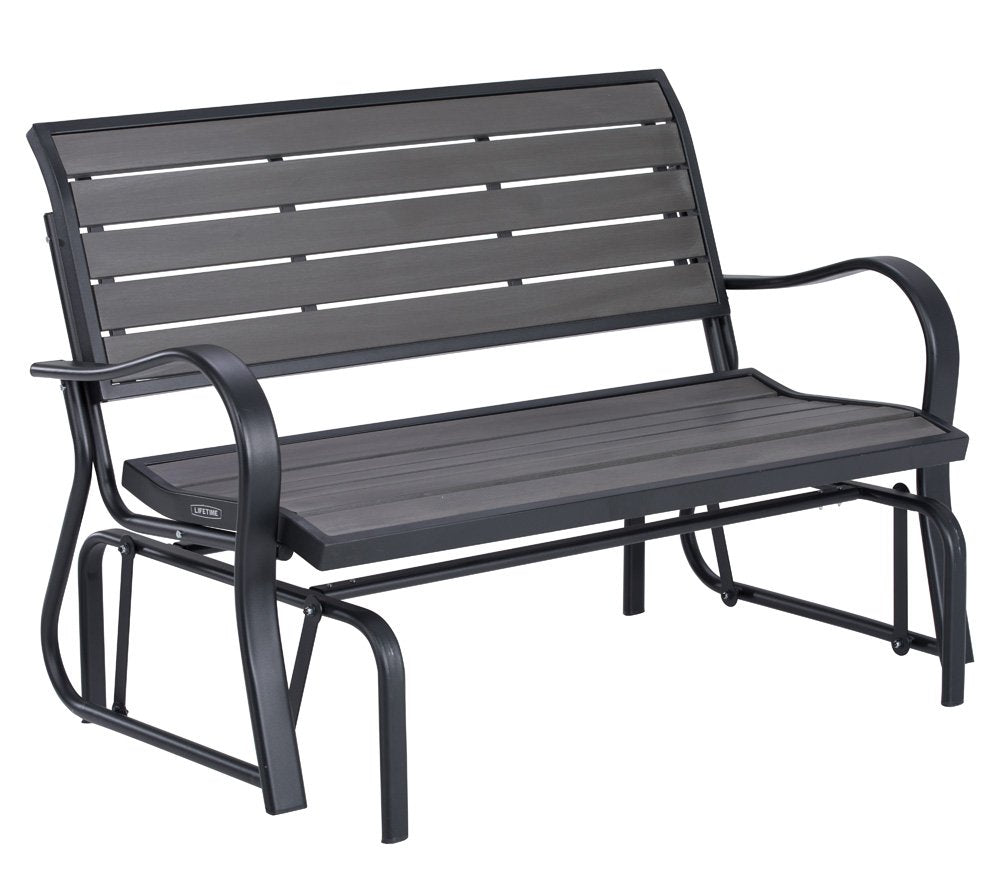 LIFETIME 60276 Glider Bench, Harbor Gray