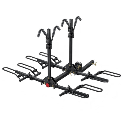Young 4-Bike Rack Hitch Mount Platform Style Carrier for Cars Trucks SUVs Minivans with 2" Hitch Receiver, 4 Bikes X 40 lbs (160 lbs Total) Load Capacity for 2" Receiver