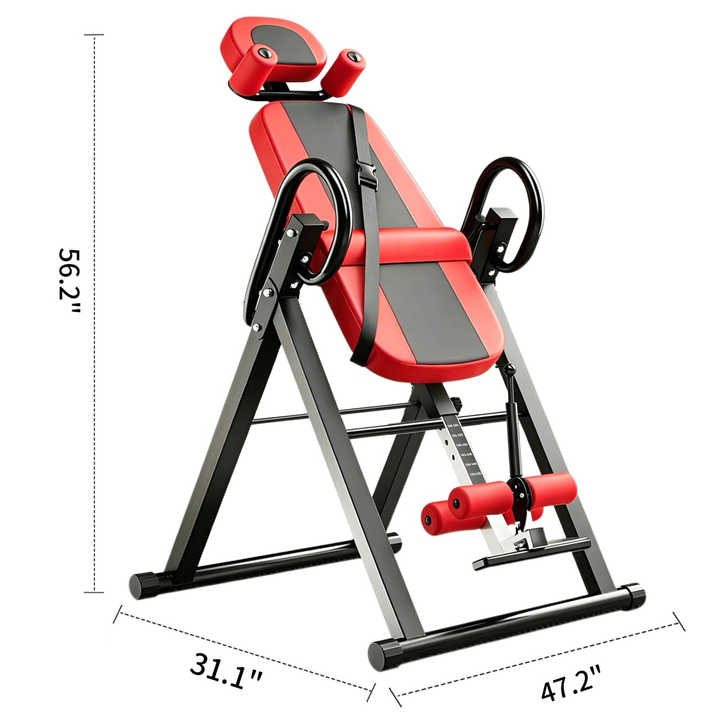 Inversion Table, Back Stretcher Machine for Back Pain Relief, Back Decompression, Hang Upside Down Back Stretcher, Lumbar Support, Easy to Assemble, Heavy Duty Up to 300LBS with Wider Backrest