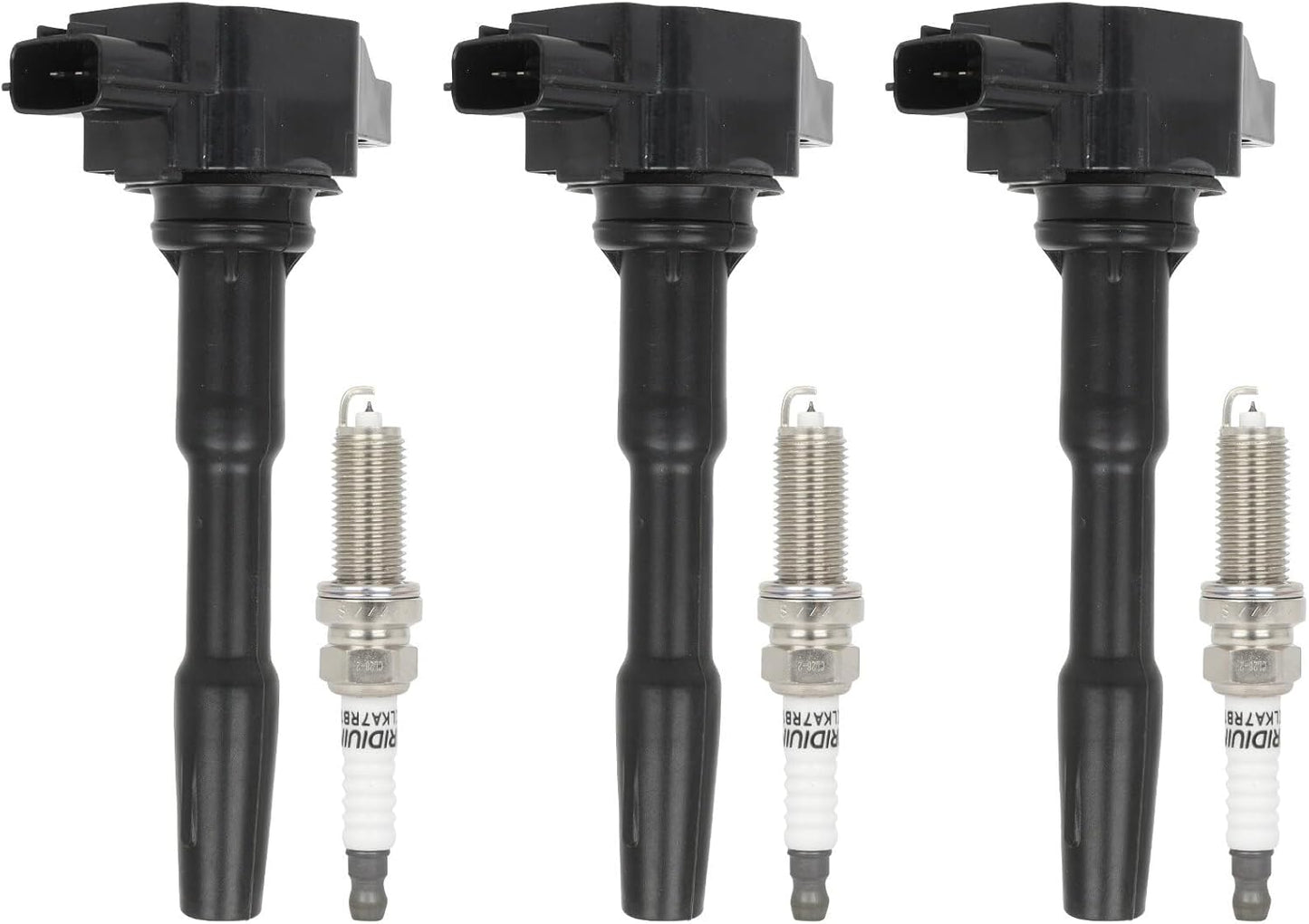 ECCPP 3 ignition coils with 3 iridium Spark Plugs,UF808,coils packs,for Smart Fortwo 2016-2017 0.9L‎224332428R,UF-808
