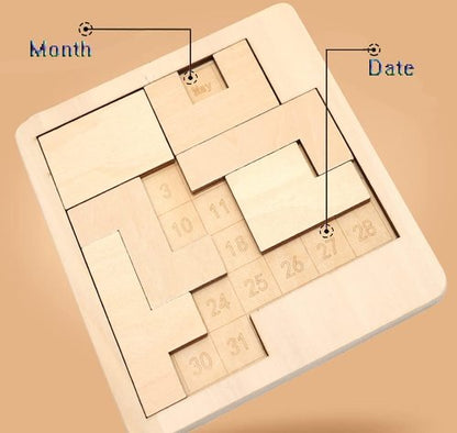 Daily Calendar Puzzle - 365+ Logic Challenges for Adults | Wooden Office Puzzles (3 Pack)