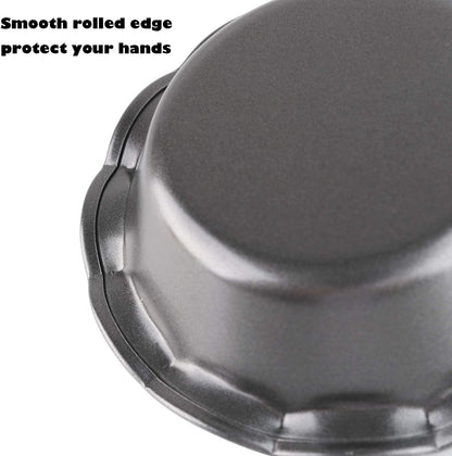 Mini Pie Pans Set, 4 Small Nonstick Round Pie Tins for Baking