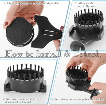 Espresso Machine Grouphead Cleaning Brush, CAFEMASY 360° Nylon Bristles for 51mm Espresso Machine