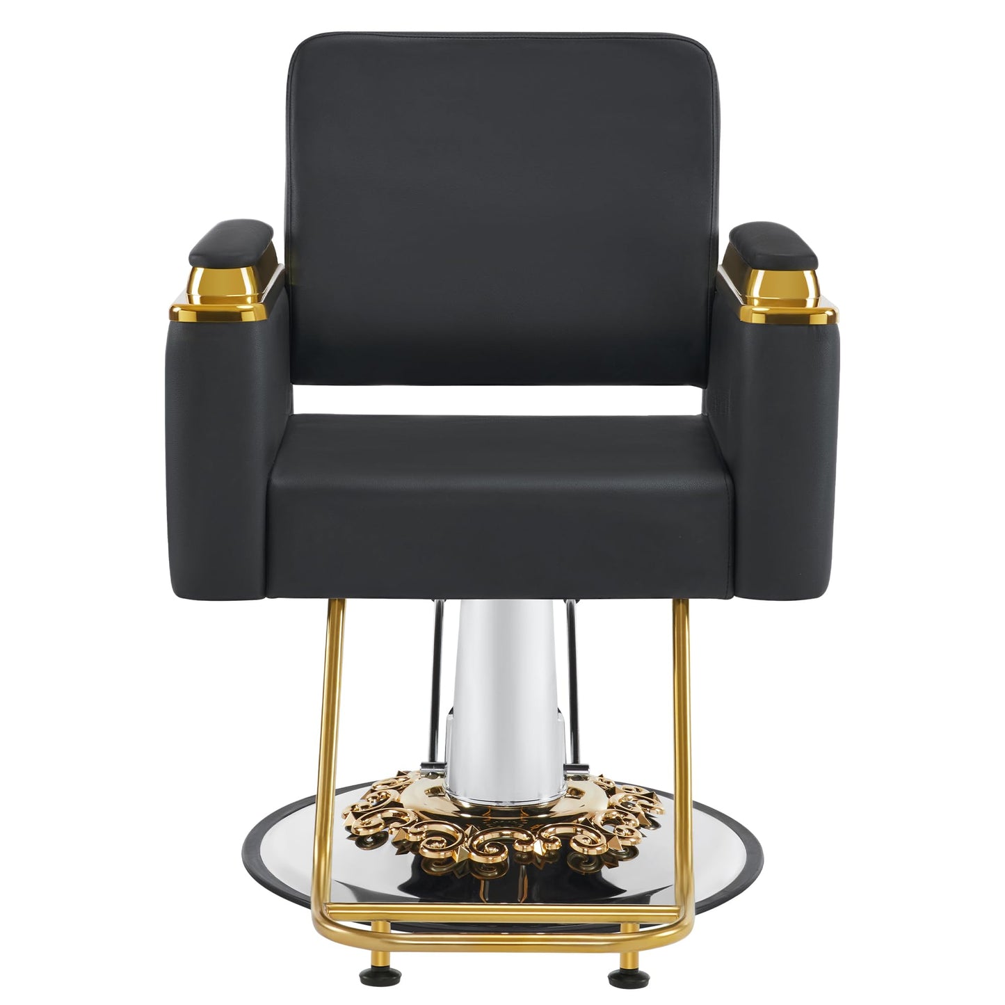 BarberPub Luxurious Salon Chair, Height Adjustable Black Salon Beauty Spa Styling Equipment, 440lbs Hydraulic Pump for Hair Stylist, Barber Shops&Beauty Salons 8633 (Black)