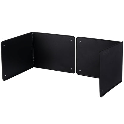 Black Large 2 Pieces 2 Sided Splatter Guard for Frying Stove Top,Oil Splash Guard Cooking for Stove,Non Stick Foldable Splatter Screen for Stove Top