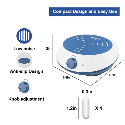 ONiLAB Magnetic Stirrer with 4PCS Stir Bars，3M Power Cord, Magnetic Mixer with Stirring Capacity 3000ml (No Heating)…