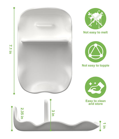Spoon Rest for Stove Top, Ceramic Pot Lid Holder, Large Spoon Rests for Kitchen Counter, Spatula Rest & Kitchens Utensils Holder, Protects Stove Top and Countertops, Modern Kitchen Accessories
