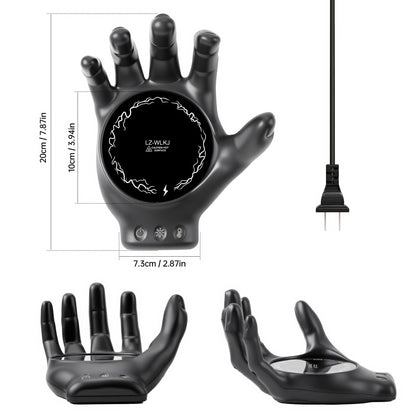 Devil's Hand Heating Mug Warmer & Mug Set - 3 Temp Settings & 8H Timer, Coffee Cup Warmer Plate for Desk Auto Shut Off, Ideal Beverage Warmer Gift for Coffee, Tea, Milk (Black)
