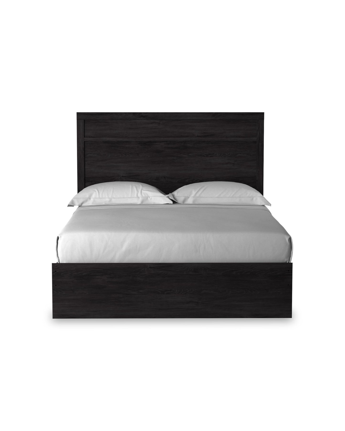 Signature Design by Ashley Belachime Casual Queen Panel Bed with Metal Slats, Foundation or Box Spring Needed, Black