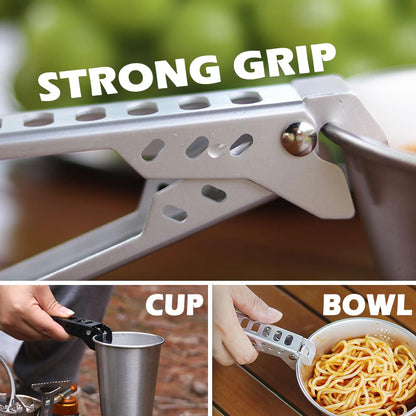 YERGOFE Pan Gripper Camping Kitchen Essentials - Detachable Handle for Pots and Pans Camping Essential Ourdoor Kitchen Cookware (Multi Colors 4PK)