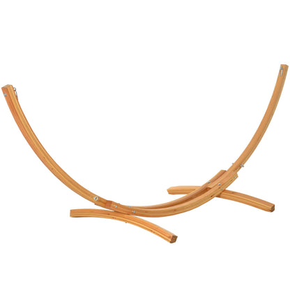 10.6' Wooden Hammock Stand Universal Garden Picnic Camp Accessories, 264lbs, Natural
