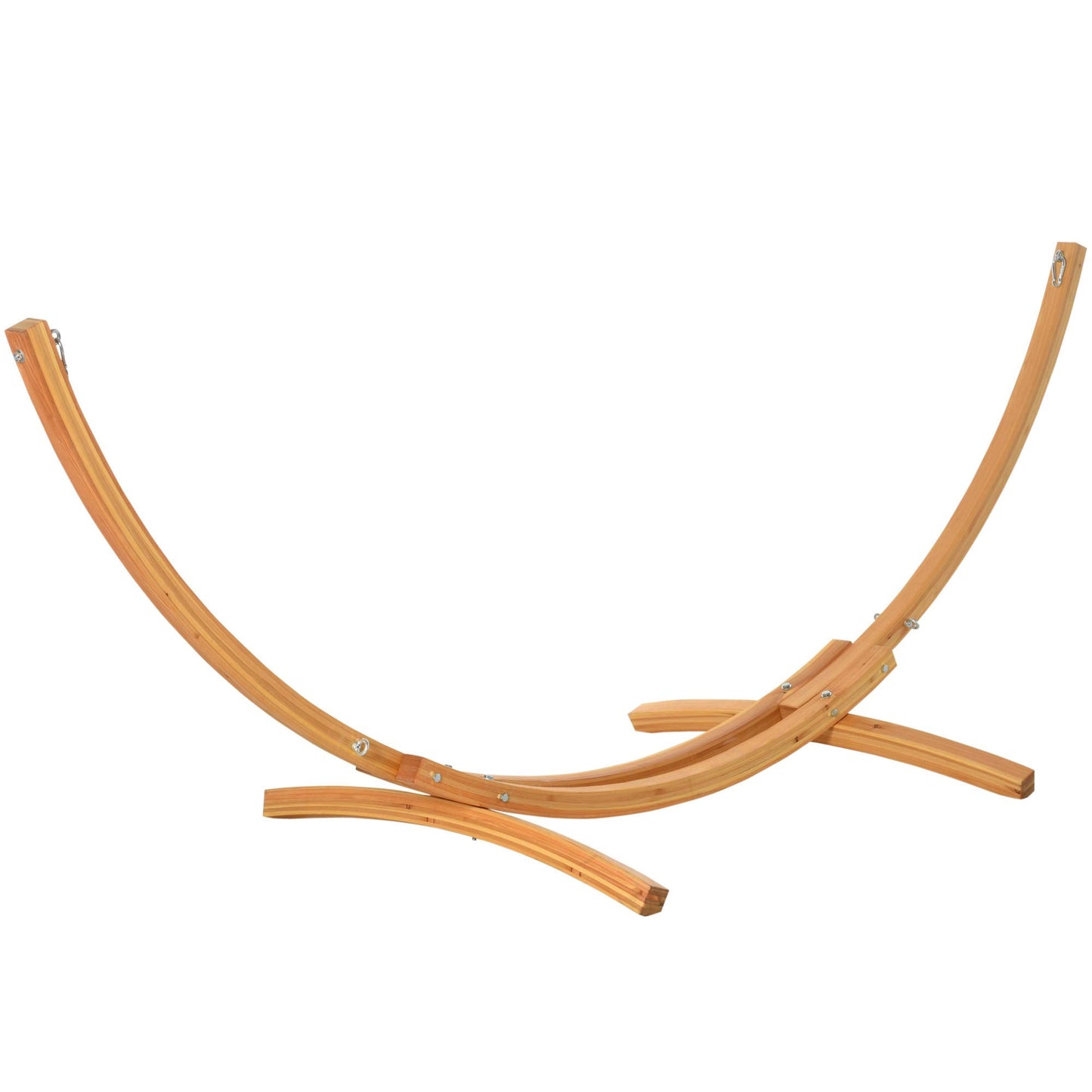 10.6' Wooden Hammock Stand GPicnic Camp Accessories, 264lbs, Natural