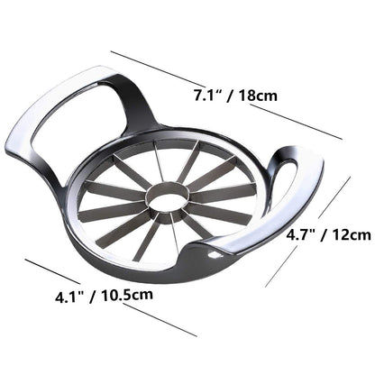 Stainless Steel Apple Slicer and Corer - FEITA 12 Blades Food Grade 304 Extra Large Heavy Duty Apple Cutter Divider up to 4 Inch Apples