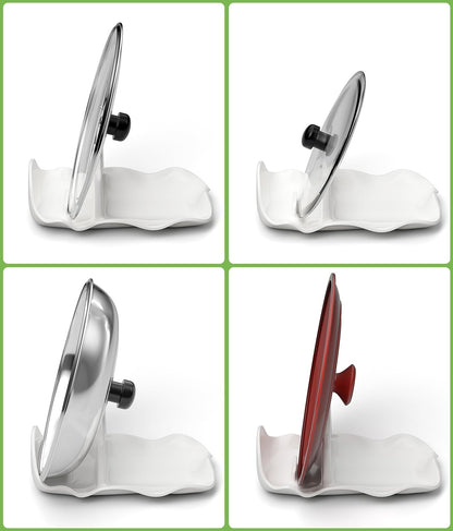Spoon Rest for Stove Top, Ceramic Pot Lid Holder, Large Spoon Rests for Kitchen Counter, Spatula Rest & Kitchens Utensils Holder, Protects Stove Top and Countertops, Modern Kitchen Accessories