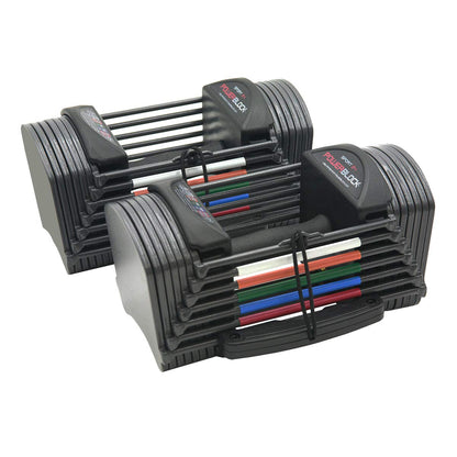 PowerBlock Sport 24 Adjustable Dumbbells, Sold in Pairs, 3-24 lb. Dumbbells, Durable Steel Build, Innovative At Home Workout Equipment, All-in-One Exercise Dumbbells, Strength Training Grey
