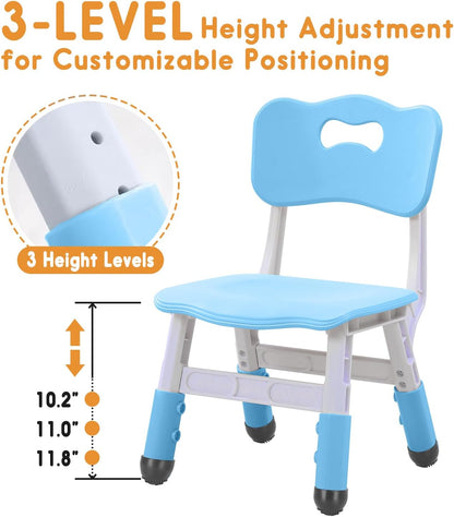 JIAOQIU 3 2-6. 220LBS Set Kid Chairs Indoor Level Adjustable Suitable for Children Age Toddler Chairs Maximum