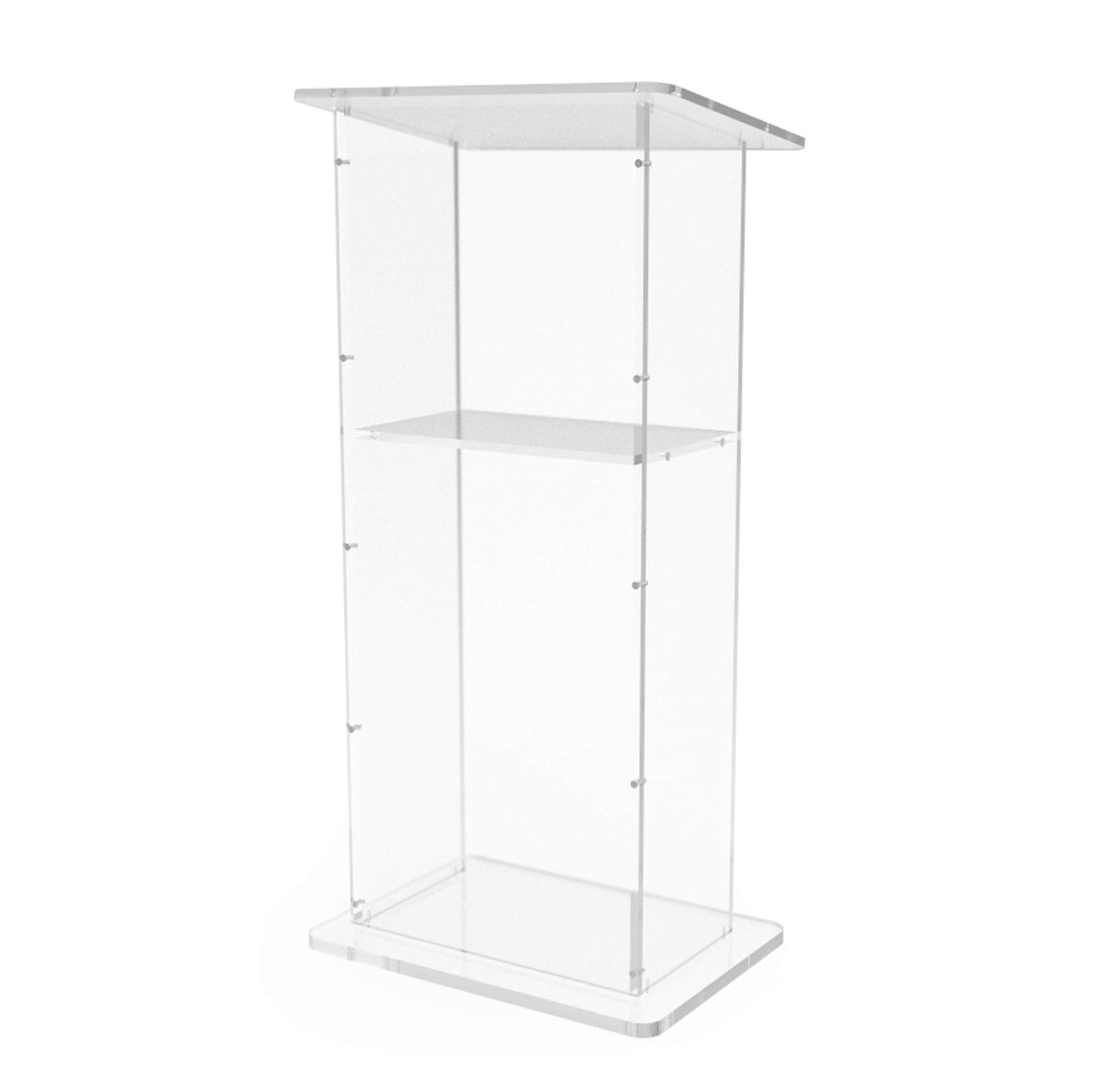 FixtureDisplays® Clear Acrylic Lucite Podium Pulpit Lectern 43" Tall 102703