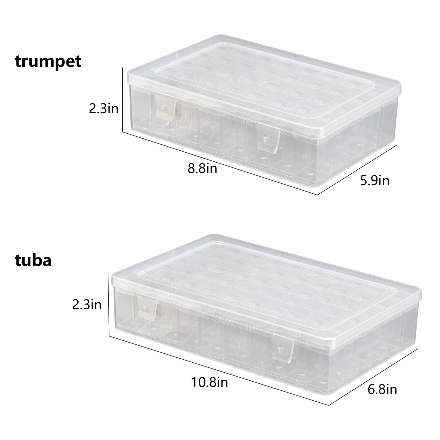 Diamond Painting Storage Containers with Lids - 40PCS Portable Transparent Plastic Set - Perfect for Diamond Art Storage, Diamond Art Supplies, Diamond Art Accessories & Diamond Art Kits for Beginners