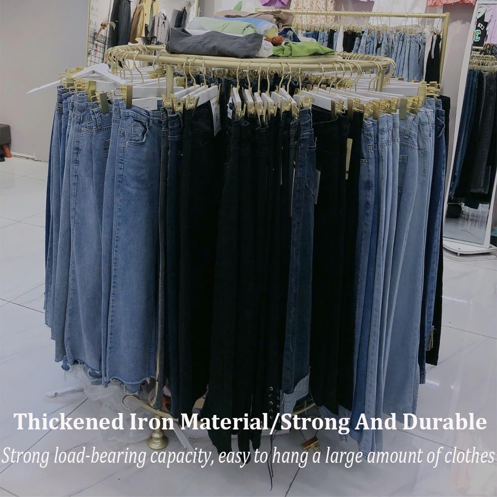 Round Garment Rack, Freestanding Round Garment Display Retail Rack,Heavy Duty Commercial Clothing Organizer for Clothes Storage, Commercial Clothing Organizer in Retail Boutiques and Bedroom(Black,39.