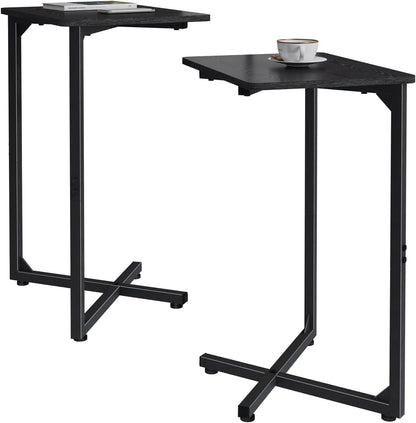 Generic Set 2, ET-X-BKW2 NEFROM C-Shaped End Tables, Sofa TV Trays of Small Couch Side Table for Living Room, Bedroom
