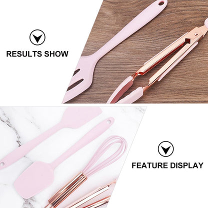 Children's Baking Tools, Kids Silicone Baking Tool, Kids Spatulas, Pastry Scraper, Non-stick Cutlery Set