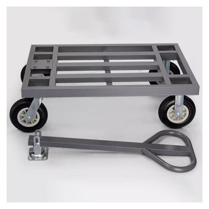 Heavy Duty Push Cart Dolly, Commercial Platform Truck for Home Office, Warehouse, and Supermarket, 8 Inch Brake Tires for Enhanced Stability