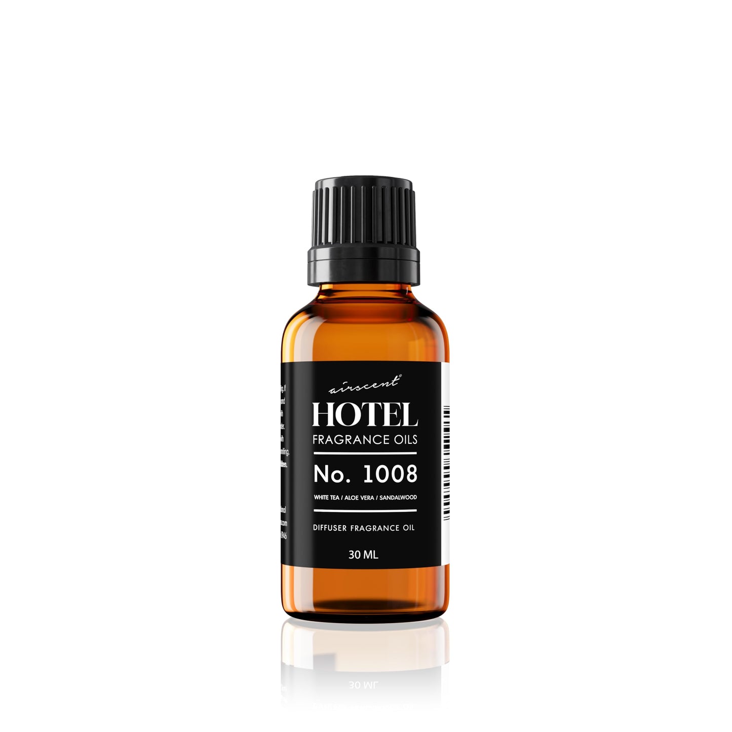 AirScent Hotel Diffuser Oil No. 1008 - White Tea, Aloe Vera & Sandalwood - Premium Fragrance Oil for Ultrasonic and Waterless Diffusers and Crafting - 500 mL, 16.9 fl oz Glass Bottle