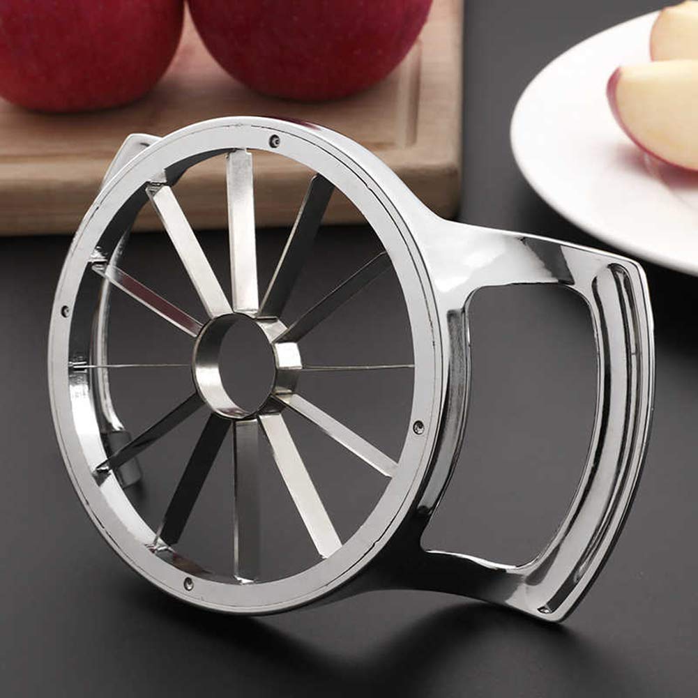 Stainless Steel Apple Slicer and Corer - FEITA 12 Blades Food Grade 304 Extra Large Heavy Duty Apple Cutter Divider up to 4 Inch Apples