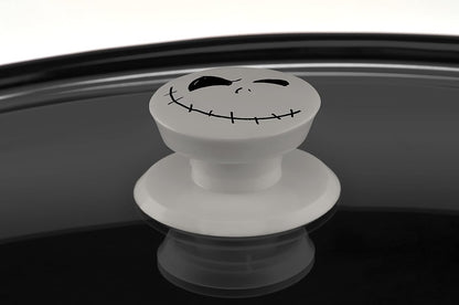 Disney The Nightmare Before Christmas 7-Quart Slow Cooker Sketch Pattern by Select Brands - Food Warmer for Parties - Low, High & Warm Heat Settings - Kitchen Essential for Home-Cooked Meals