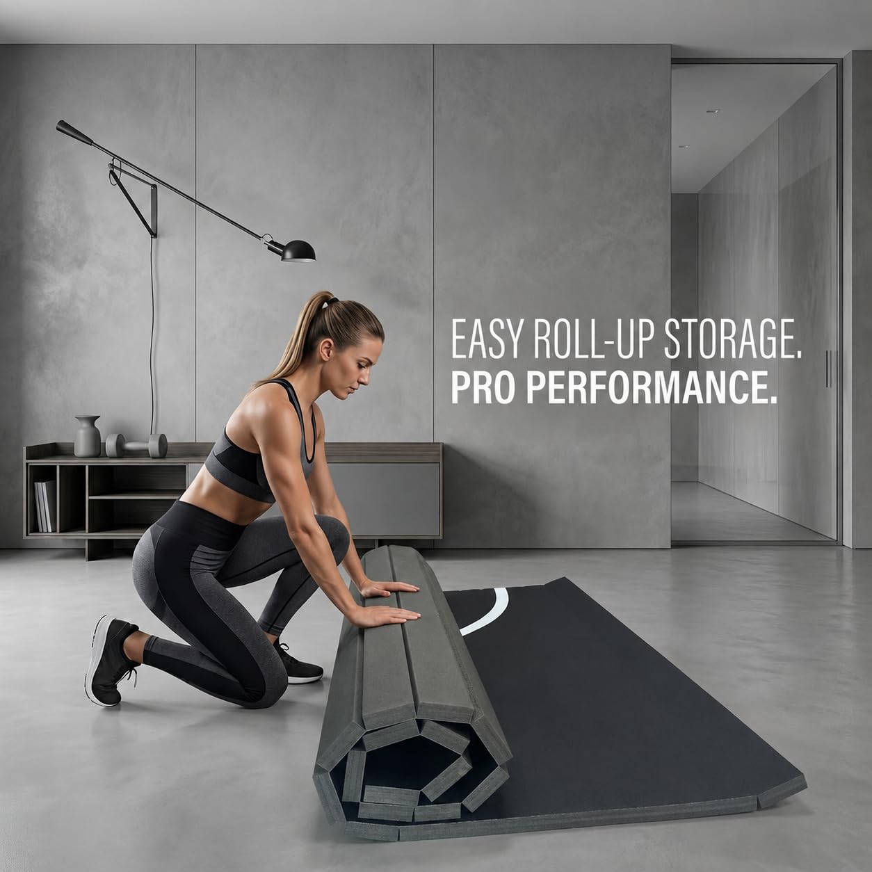 BELINOVA Advanced Shock-Absorbing Wrestling Mat – Flexi-Roll Protective Flooring for BJJ, Judo & MMA – Professional Grade Home Workout Mat for Safe Landing & Joint Support