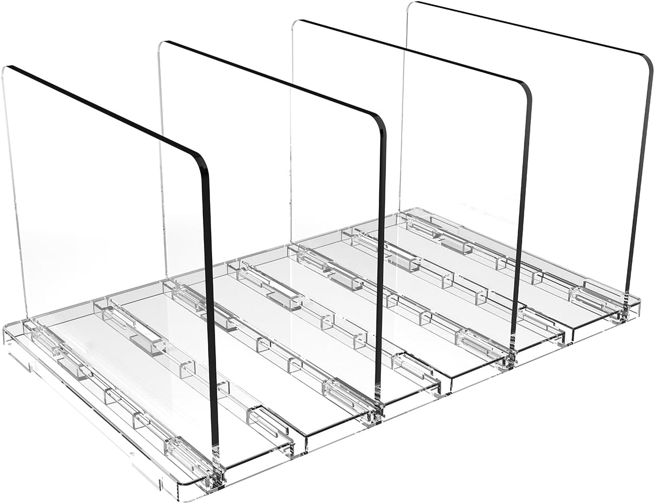 Copidrum Closet Organizer(1PACK) Clear Kids Shoe Rack Holder for Storage Organizer Stackable Shoes Shelf Dividers