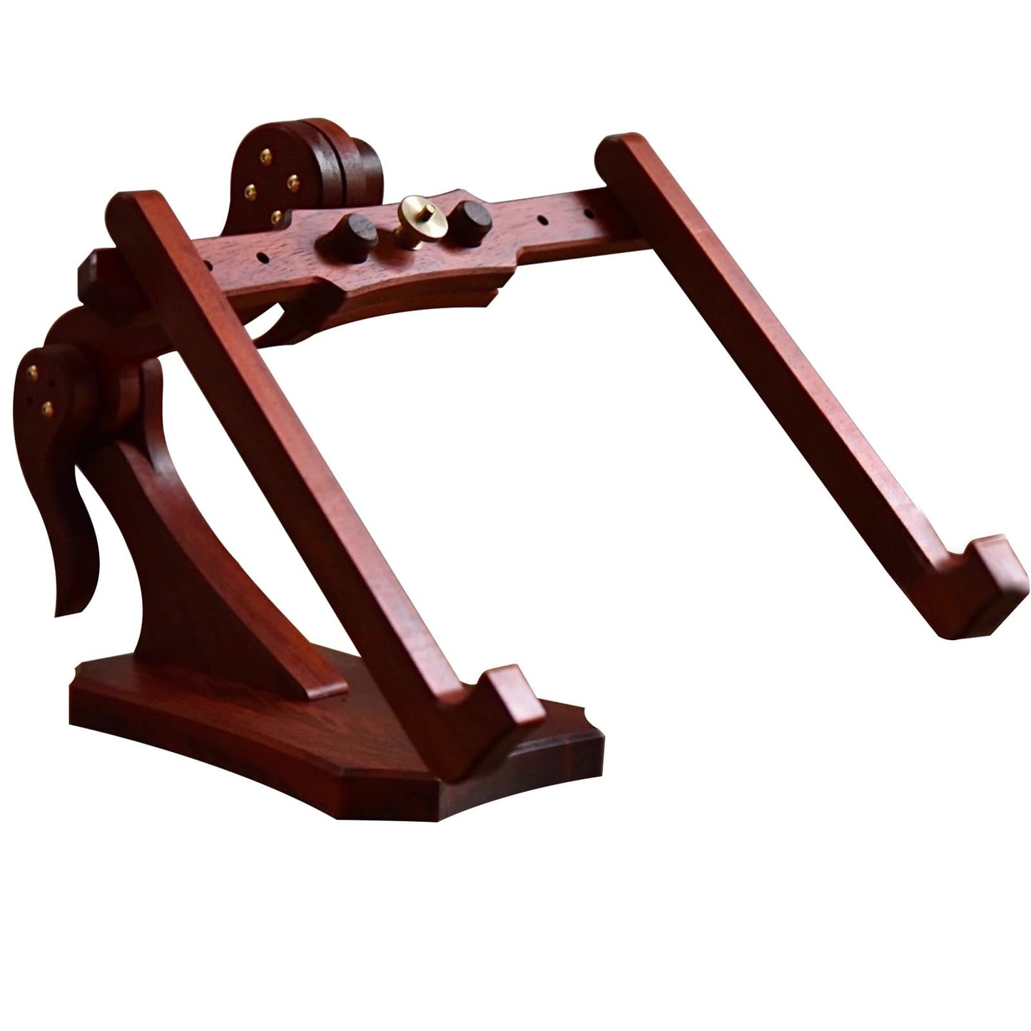 ZHDLdpUS Embroidery Stand Embroidery Hoop Adjustable Embroidery Stand, Natural Red Pear Wood, Black Walnut Wood Frame Cross Stitch Floor Stand, 9.84 * 2.29 * 1.18in