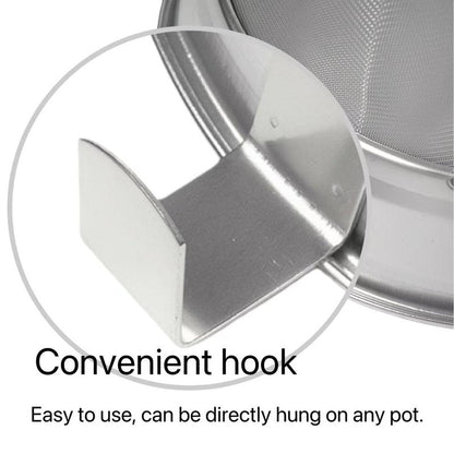 10-Inch Stainless Steel Fine Mesh Chinois Strainer, Large Strainer Reinforced Bouillon Strainer for Sauces, Soups, Purees, Pastes, Jelly, Custard, Curds and etc.
