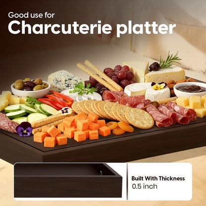 Wood Stove Top Cover Noodle Board for Gas Stove | Wooden Stovetop Cover Cutting Board | Butcher Block Stove Cover with Handles for Electric and Gas Burners | Kitchen Counter Space Saver