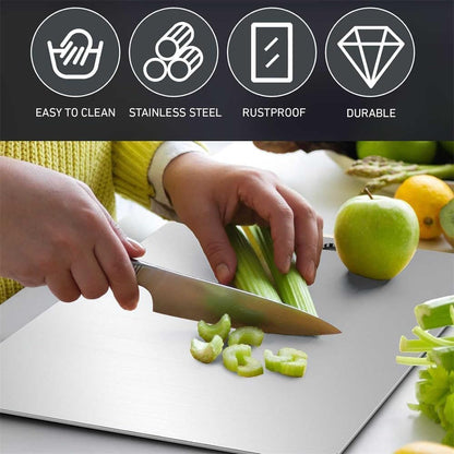 Board,100% 2025 (14"L 10"W) Titanium Cutting Pure Titanium Cutting Boards for Kitchen, New Double Sided Food-Grade