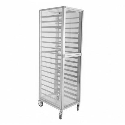 18 Tiers Aluminium Bun Pan Rack with Wheels NSF Commercial Bakery Racks for Kitchen Home Bread Baking Restaurant & Catering 18.5x24.6x70in