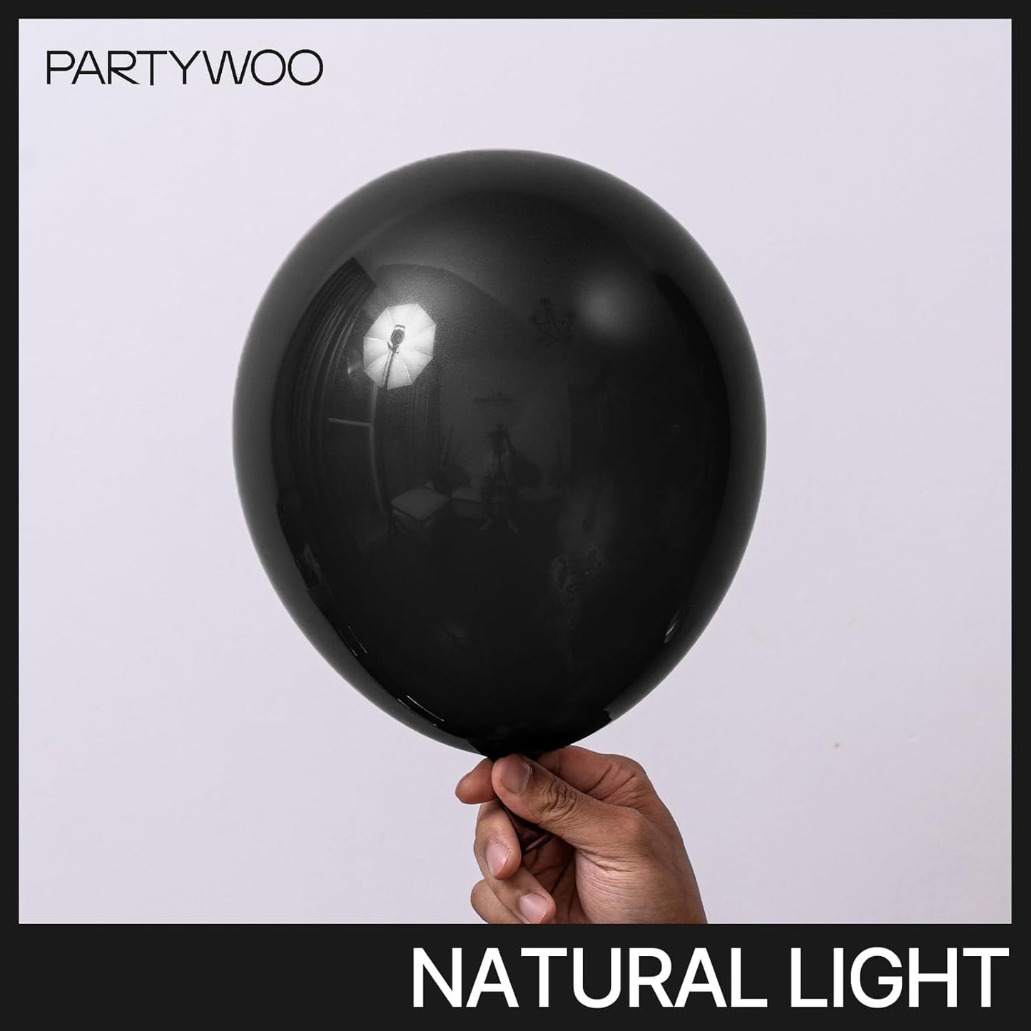 PartyWoo Black Balloons - 127-Piece Matte Latex Balloon Arch Kit for Graduation, Halloween, & Birthdays | Various Sizes 5-18 Inch