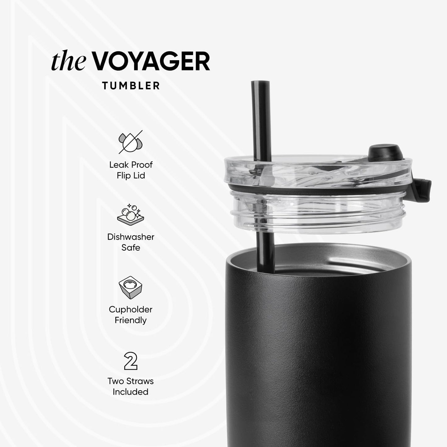 12oz, Simple Modern Voyager Tumbler with Flip Lid | Travel Coffee Mug | Insulated Stainless Steel Cold Brew Iced or Hot