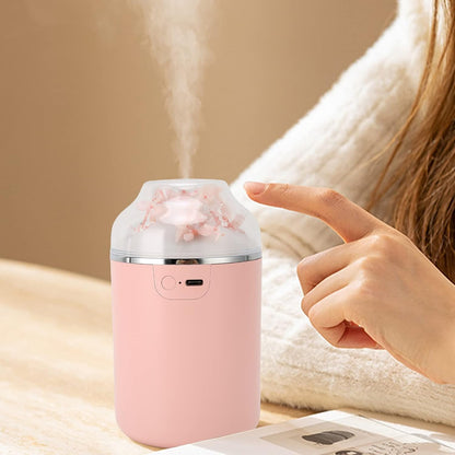 Colorful Mini Humidifier, USB Desktop Humidifier for Car, Office, Bedroom, Auto Shut Off, 2 Mist Modes - Sakura
