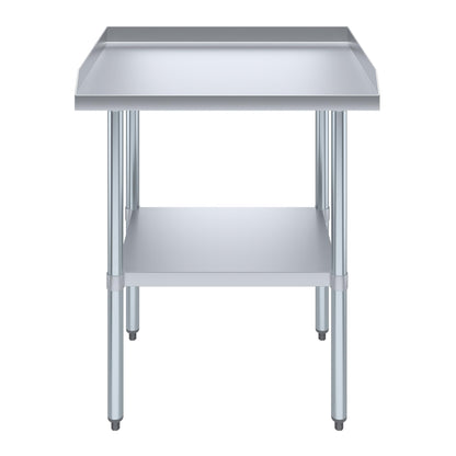 AmGood Commercial Work Table with Backsplash and Sidesplashes | Height: 35" | Stainless Steel Prep Table for Kitchen, Restaurant, Garage, Laundry | NSF (30" Long x 24" Deep)