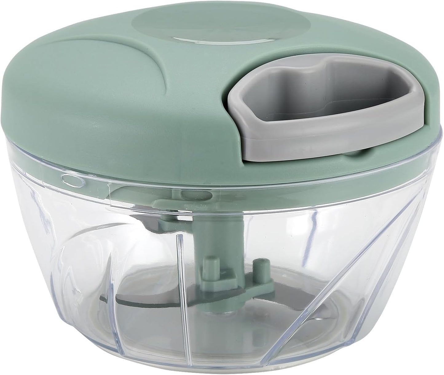 Hand Pull String Vegetable Chopper - Food Processor for Garlic, Onion, Ginger, Fruits, Nuts, Herbs (Green 500ml)