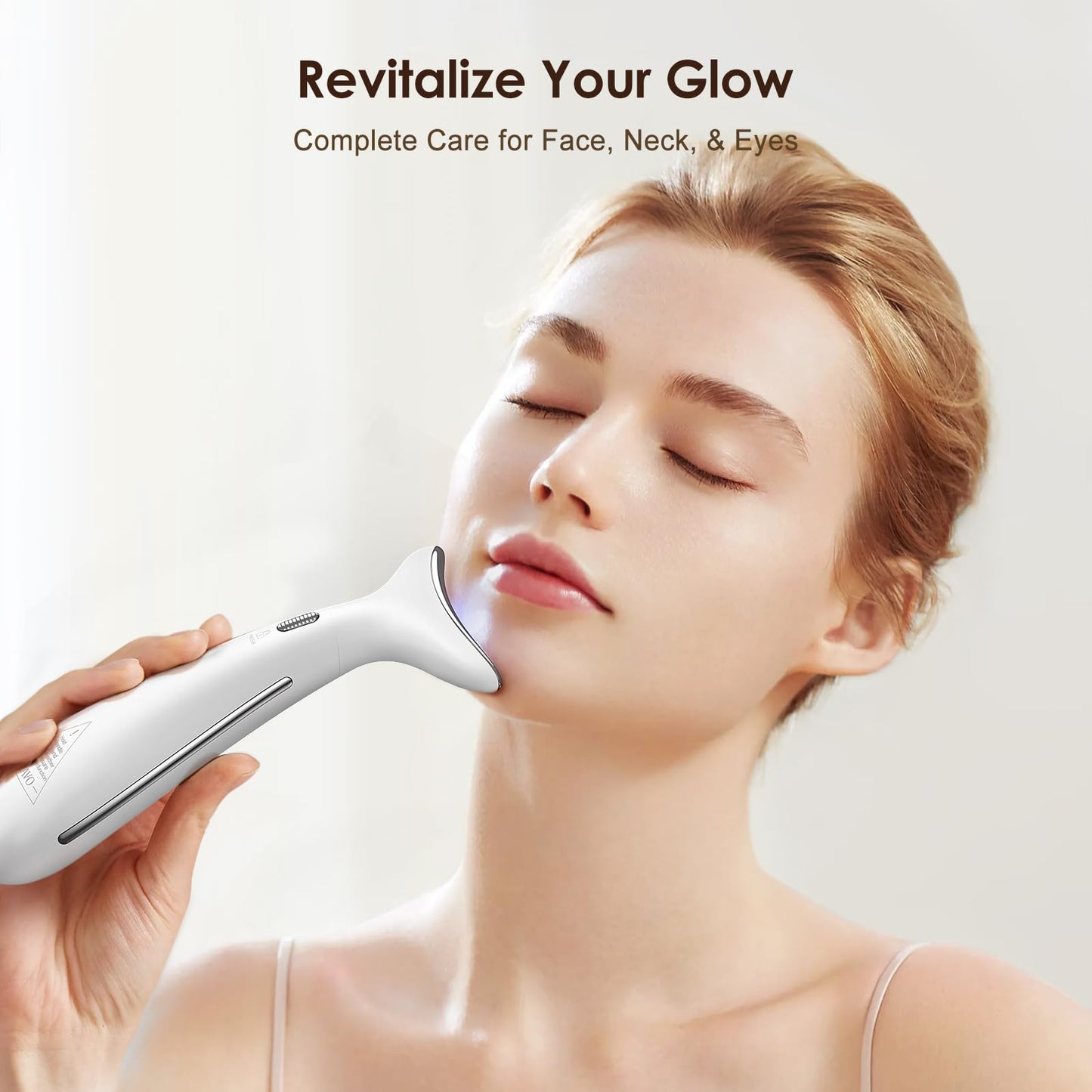 Facial and Neck Massager for Face, Neck - Skin Lifting & Firming - Wrinkle & Dark Circle Reducer - at Home Skin Care Face Sculpting Tool and Neck Massager-Pastel Pink