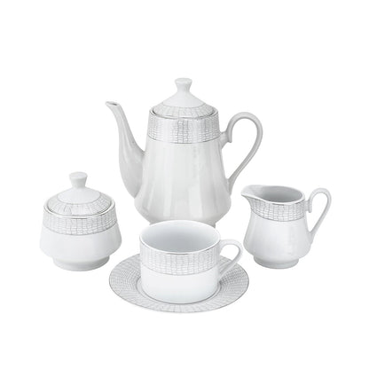 Euro Porcelain 57-pc Banquet Dinnerware Set, Luxury China Tableware, Service for 8 (1330P), 6664-20