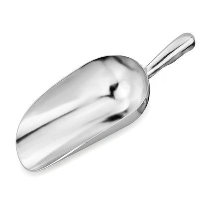 New Star Foodservice 34547 One-Piece Cast Aluminum Round Bottom Bar Ice Flour Utility Scoop, 24 -Ounce, Silver (Hand Wash Only)
