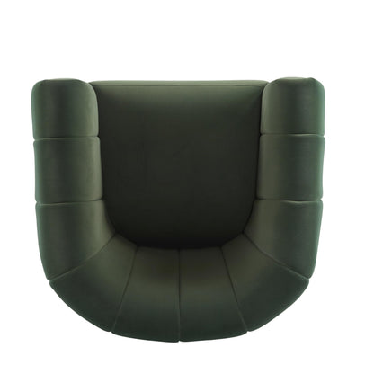 Christopher Knight Home Monroe Velvet Swivel Club Chair,Armchair with 360-Degree Rotation,Upholstered Barrel Swivel Sofa Chair for Living Room/Bedroom,Tufted Back,Thick Cushion, Iron Base, Olive Green