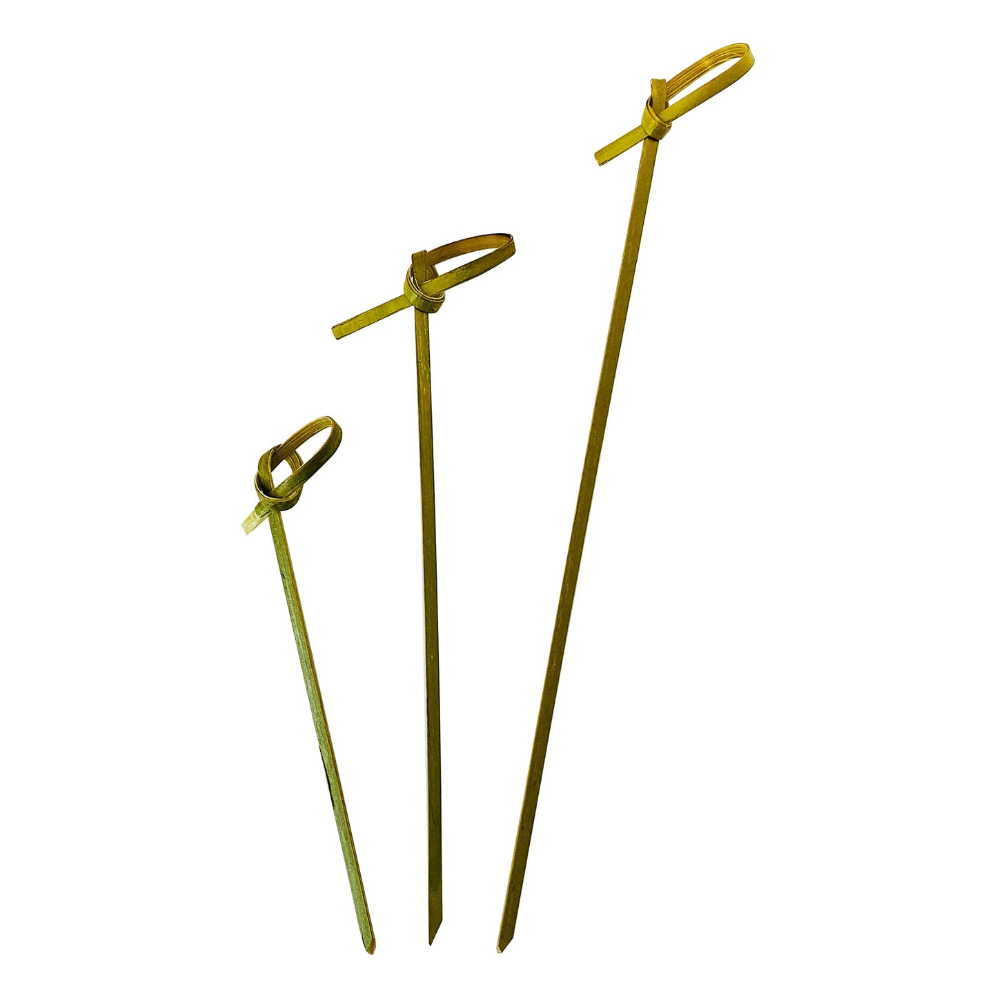 1000 Count | KingSeal Bamboo Wood Flower Knot Picks, Skewers, 3.5 Inches, Perfect for Cocktails and Appetizers, Bulk Pack - 10 Packs of 100 Each